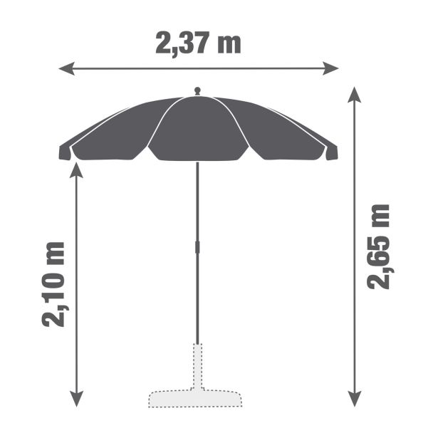 SENČNIK NATERIAL SRED.BIGREY D250 BEŽ 180G