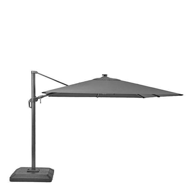 SENČNIK NATERIAL STRAN.SONO II LED 290X290 T.SIV, ALU, JEKLO 250G