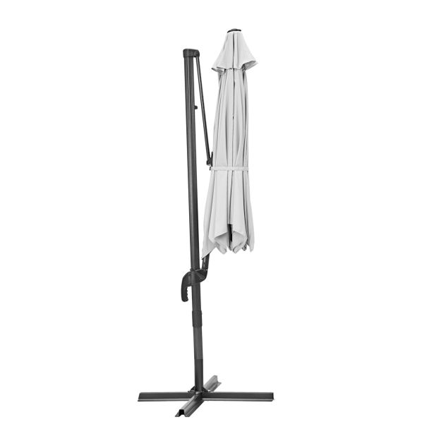 SENČNIK NATERIAL STRANSKI AVEA D290 BEL ALU, JEKLO, 200G, 6 KOTNI