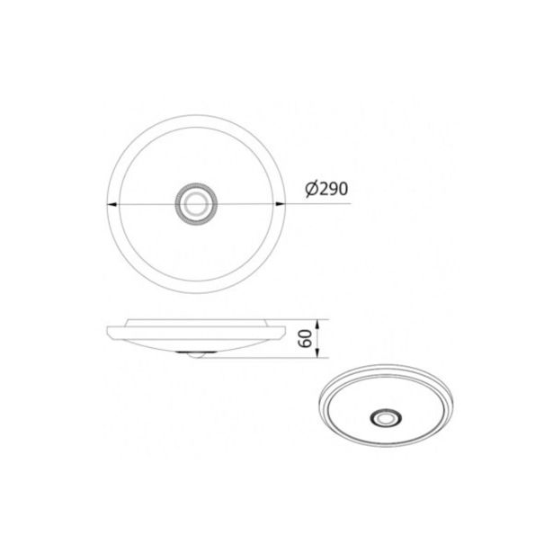 SENZORSKA PLAFONJERA GTV LED ITALIA 12W OKROGLA IP20