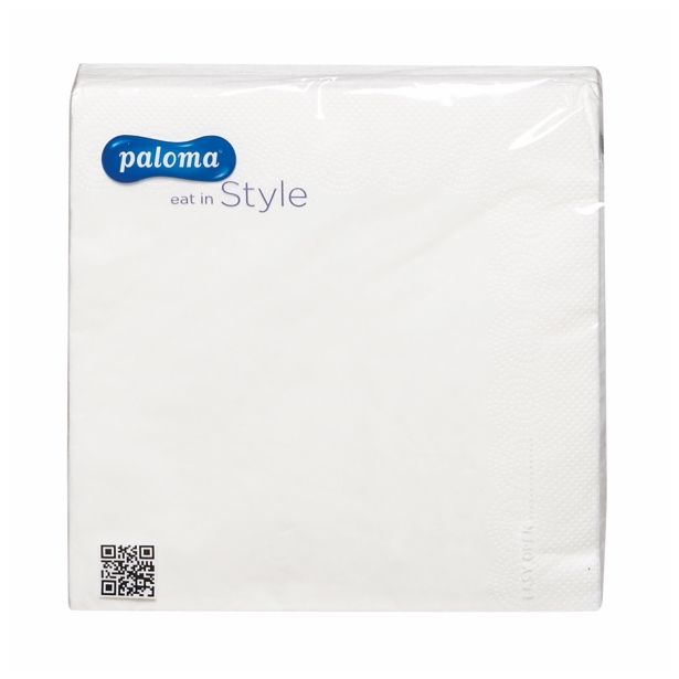 SERVIETE PALOMA STYLE 33X33 CM 20/1 BELE