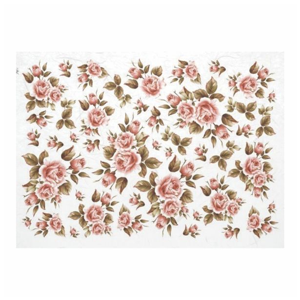 SERVIETNA, DECOUPAGE TEH. RAYHER DECOUPAGE PAPIR RIŽEV A4 RDEČE VRTNICE