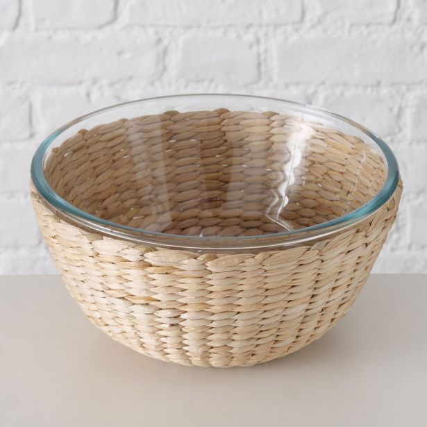 SERVIRNA SKLEDA BOLTZE 23 CM OKROGLA, STEKLENA