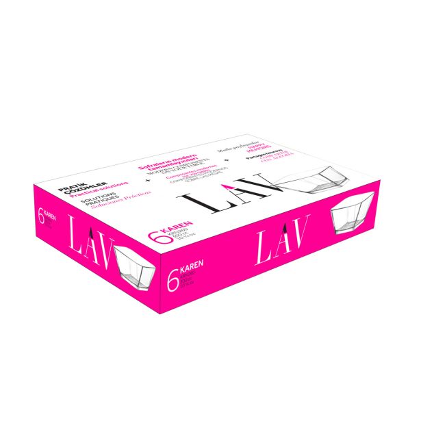 SERVIRNA SKLEDA LAV 300 ML KAREN STEKLENA 6/1