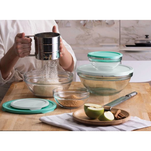 SERVIRNA SKLEDA PASABAHCE 14 CM CHEF'S STEKLENA + BEL POKROV