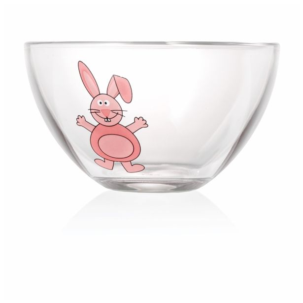 SERVIRNA SKLEDA STEKLARNA HRASTNIK 69 CL SUNRISE ROZA ZAJČEK