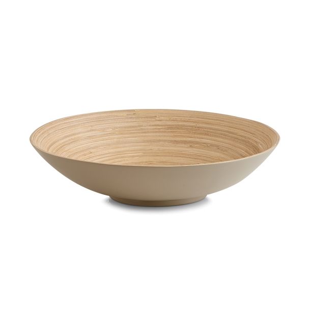 SERVIRNA SKLEDA ZELLER PRESENT 30X8.5 CM OKROGLA BAMBUS SIVO RJAVA