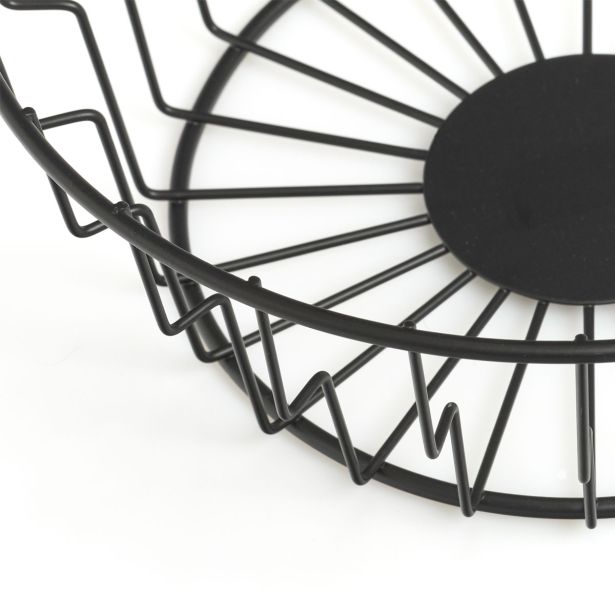 KOŠARA ZA SADJE ZELLER PRESENT KOŠARA ZA SADJE OKROGLA 24X9.5 CM KOVINA ČRNA