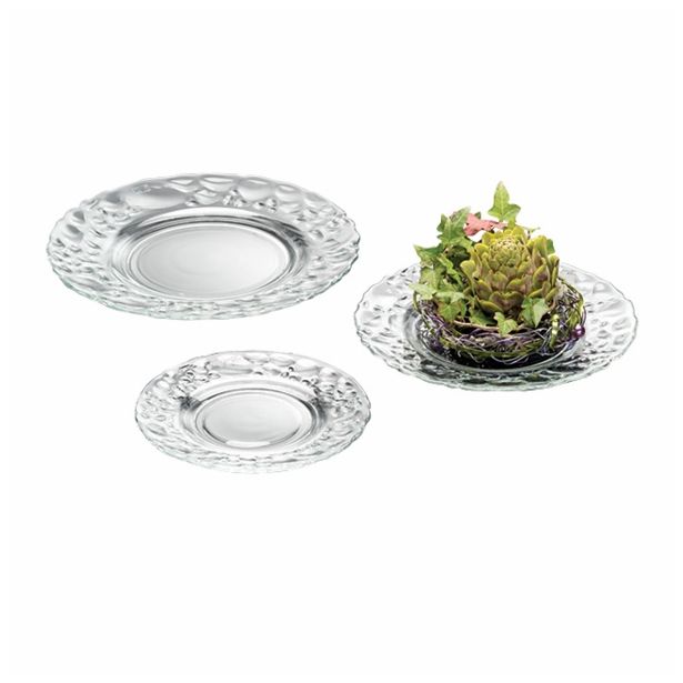 SERVIRNI KROŽNIK SANDRA RICH 3X32 CM STEKLEN PEBBLE