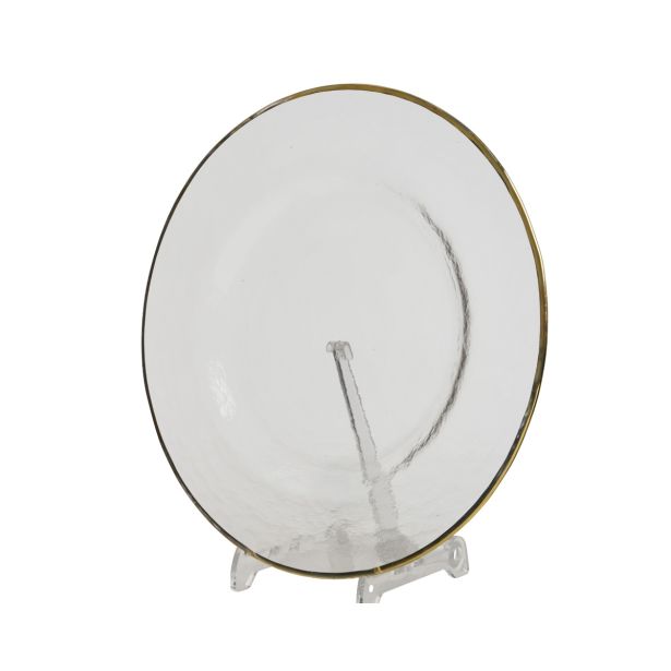 SERVIRNI KROŽNIK Z ZLATIM ROBOM 33 CM