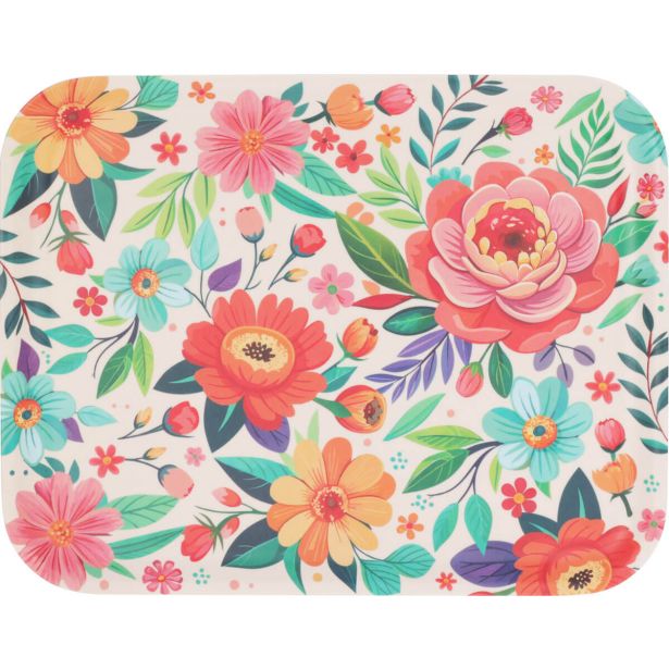 SERVIRNI PLADENJ EH 36.5X28.5 CM IZ MELAMINA S CVETLIČNIM VZORCEM