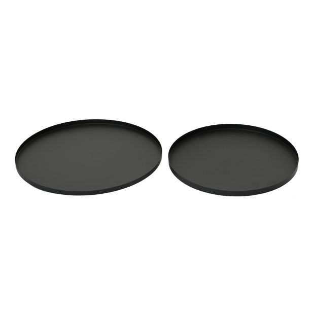 SERVIRNI PLADENJ OKROGEL 35 CM ČRNE BARVE VIŠINA 1.5 CM 2 DELNI SET
