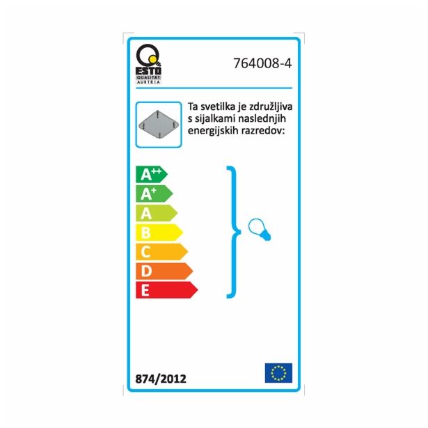 LED SESTAVLJIVI REFLEKTOR VARIO4 HOME 764008-4 OSNOVA 4X JEKLO BRUŠENO + KROM