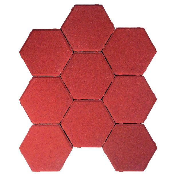 BETONSKI TLAKOVEC JARC ŠESTKOTNIK BORDO RDEČ 20/6