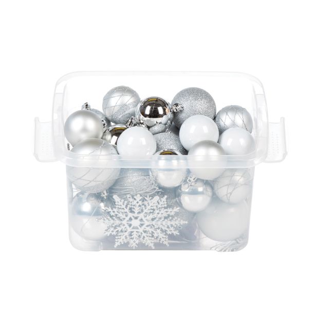 BUNKA IZ UMETNE MASE GLOSSTYLE SET 36 Z ROČKO SREBRNE BARVE V PVC ŠKATLI