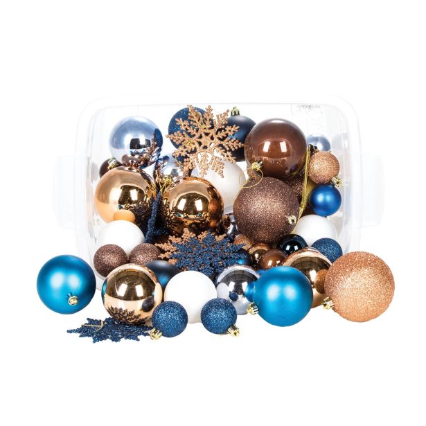 BUNKA IZ UMETNE MASE GLOSSTYLE SET 68 Z ROČKO MODRA/BELA RJAVA BARVA, PVC ŠKATLI