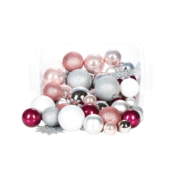 PVC BUNKA GLOSSTYLE SET 68 Z ROČKO ROZA- BELA SREBRNA BARVA, PVC ŠKATLI