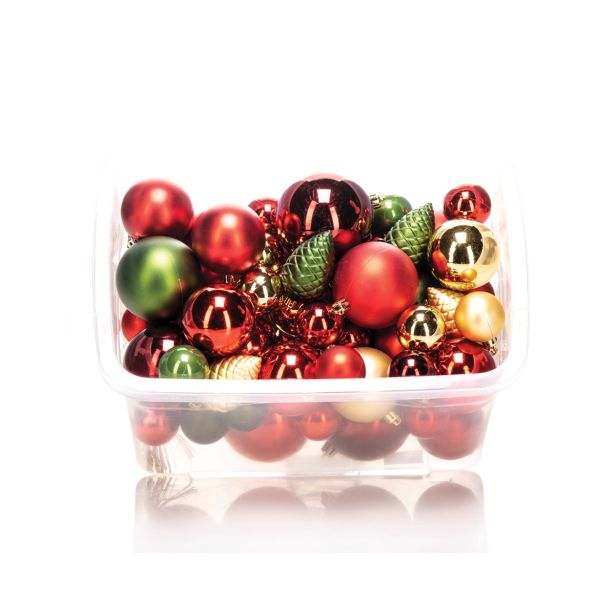 BUNKA IZ UMETNE MASE GLOSSTYLE SET 68/1 RDEČA V PVC ZABOJU