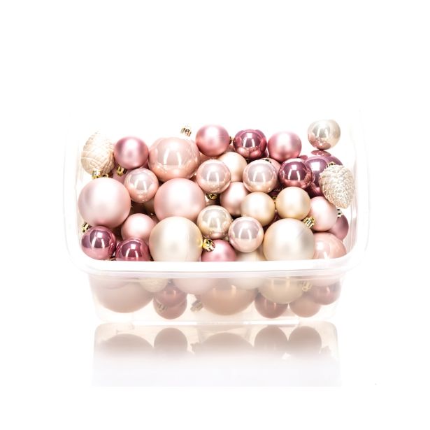 BUNKA IZ UMETNE MASE GLOSSTYLE SET 68/1 ROZA V PVC ZABOJU