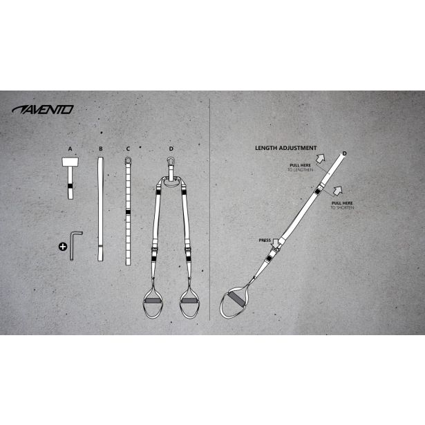 SET ELASTNIČNIH TRAKOV AVENTO Z ROČAJI 42HN
