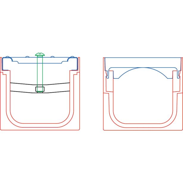 PRIBOR ZA ODVODNJAVANJE 2PR SET PRITRDIL 2PR-WAVE KOMPLET ZA 1 M