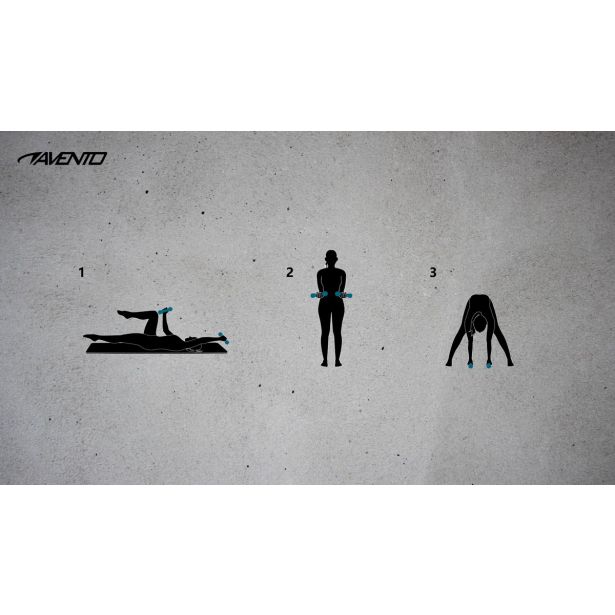 SET ROČNIH UTEŽI KOST AVENTO 2X1 KG 42DA