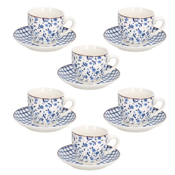 SET SKODELIC IN LONČKOV TOGNANA 6 DELNI IRIS COTTAGE RAZLIČNI DEKORJI 200 ML