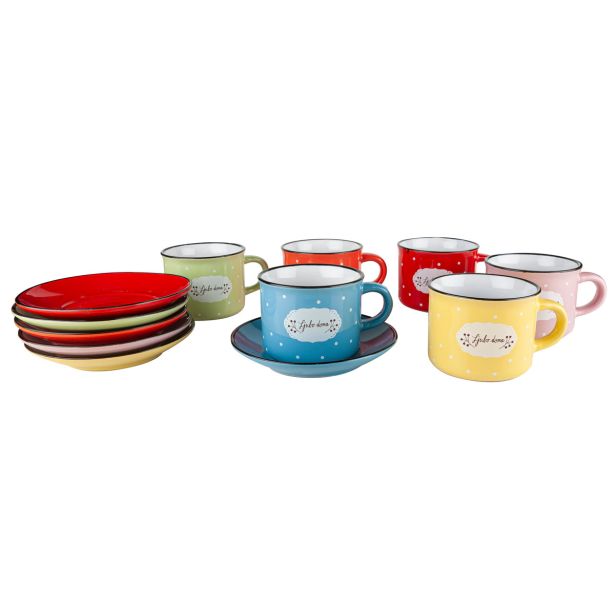 SET SKODELIC IN LONČKOV ALPEKS 6 DELNA BELA KAVA LJUBO DOMA 250 ML