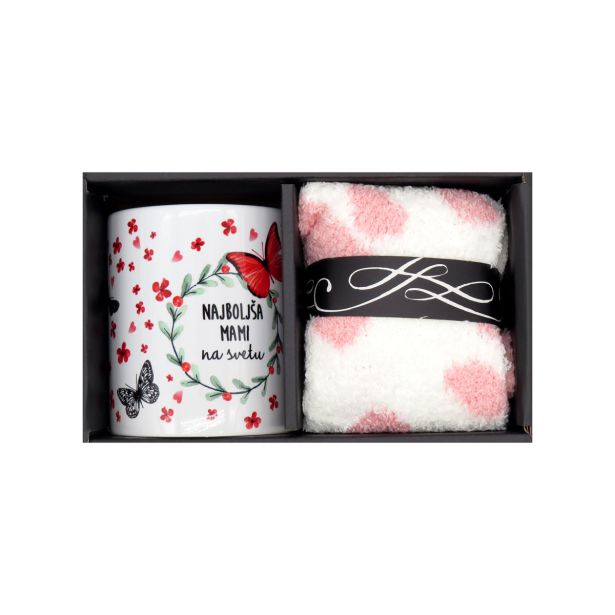 SET SKODELIC IN LONČKOV ATALA DARILNI SET LONČEK IN NOGAVIČKA