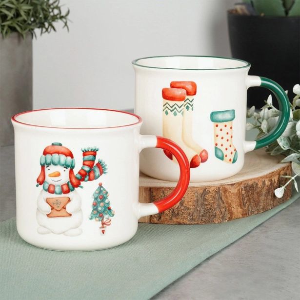 SET SKODELIC IN LONČKOV EH 300 ML SET 2/1 V ŠKATLI DEKOR BOŽIČEK