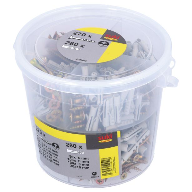 SET VIJAKOV IN ZIDNIH VLOŽKOV V ZAVITKU JE 550 KOS