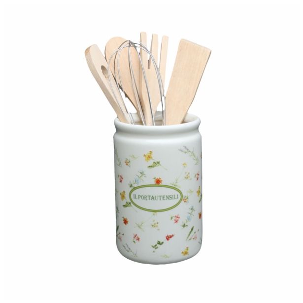 SHRANJEVANJE PRIBORA TOGNANA STOJALO FLOWERS S PRIPOMOČKI KERAMIČNO