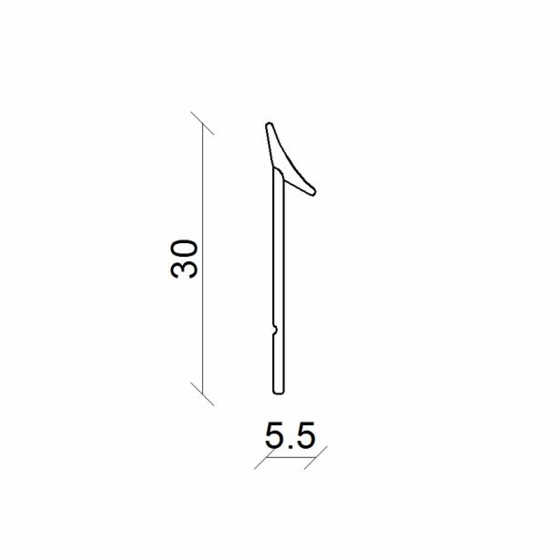 KOTNA ZAKLJUČNA LETEV FN SILCO FLEX RJAVA 5.5X30X4200 MM