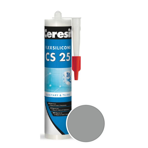 SILIKONSKA TESNILNA MASA HENKEL ACB CERESIT CS 25 07 SIVA 280 ML