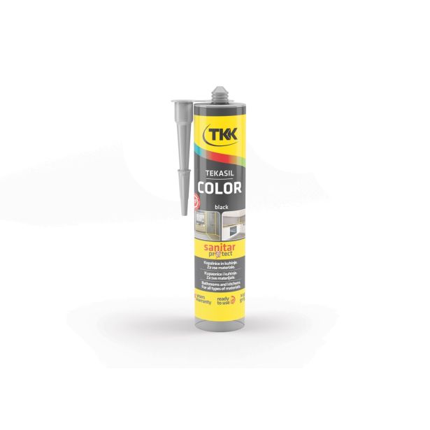 SILIKONSKA TESNILNA MASA TEKASIL COLOR ČRN 300 ML