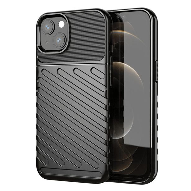 SILIKONSKI OVITEK THUNDER ARMOR ZA IPHONE 15 PLUS - ČRN
