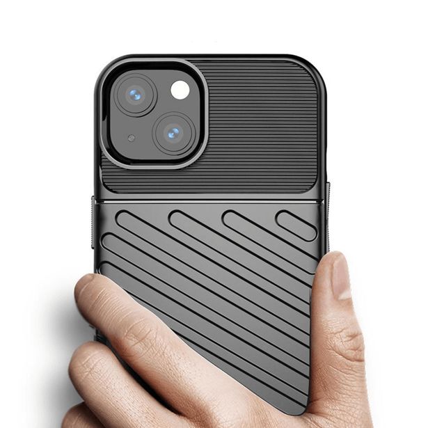 SILIKONSKI OVITEK THUNDER ARMOR ZA IPHONE 15 PLUS - ČRN