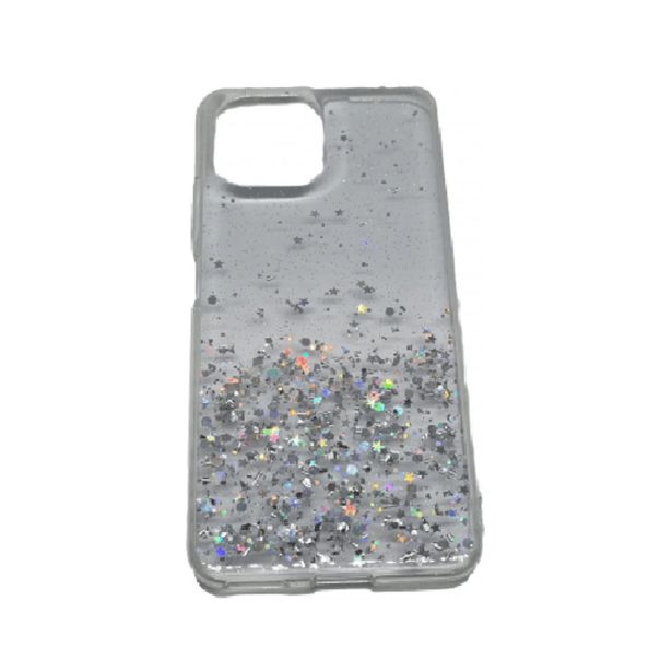 SILIKONSKI OVITEK Z BLEŠČICAMI SPARKLE ZA IPHONE 15 PLUS - PROZOREN
