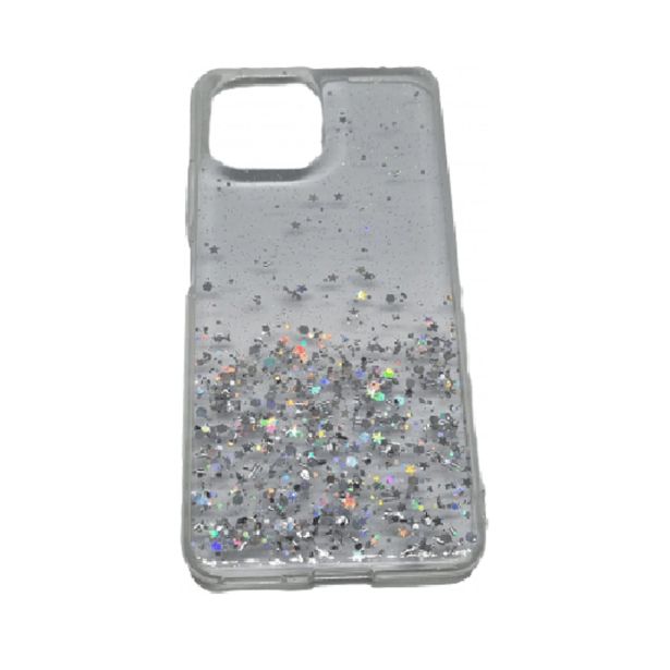 SILIKONSKI OVITEK Z BLEŠČICAMI SPARKLE ZA IPHONE 15 - PROZOREN