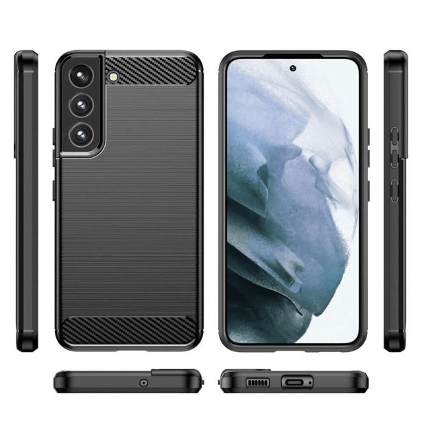 SILIKONSKI OVITEK ZA SAMSUNG GALAXY S25 5G - MAT CARBON ČRN