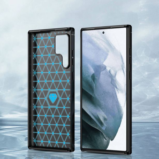 SILIKONSKI OVITEK ZA SAMSUNG GALAXY S25 ULTRA 5G - MAT CARBON ČRN