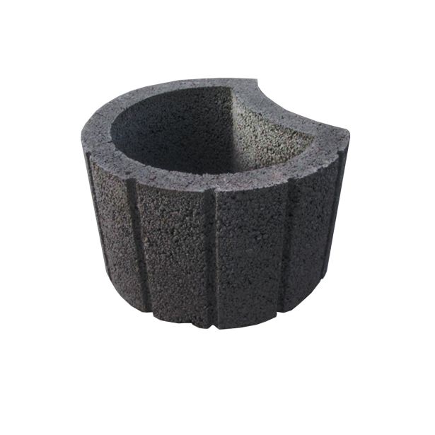 ŠKARPNI ELEMENT OBLAK GROUP FLORA LUNA, FI 40, H=24 CM GRAFITNO ČRN