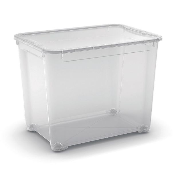 ŠKATLA/ZABOJ CURVER TBOX, TRANSPARENT, 70 L S POKROVOM