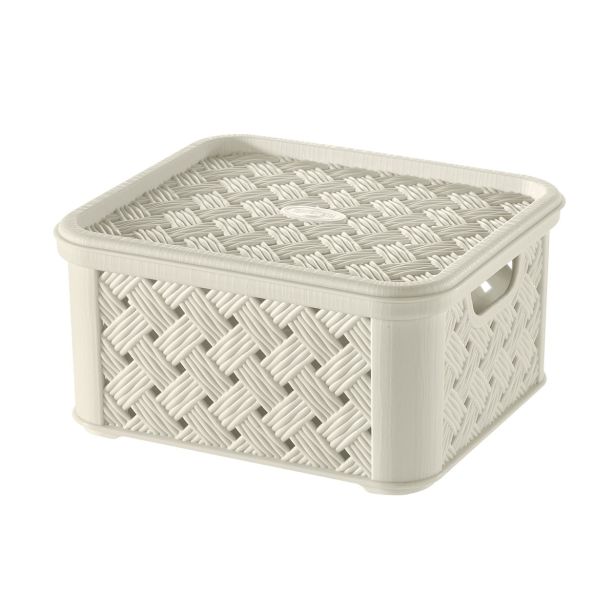 ŠKATLA/ZABOJ TONTARELLI ARIANNA 16.6X14.5XH8.5CM BEŽ