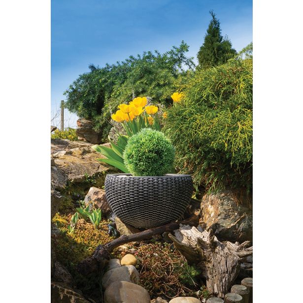 PE ZUNANJI LONEC ROTO SKLEDA BAMBUS H 33X20 CM