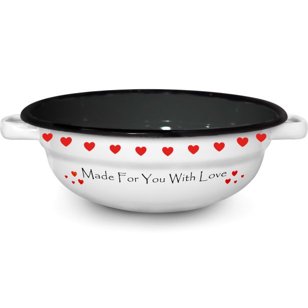 POSODA ZA PRIPRAVO HRANE ENAMELIE 1 L, SKLEDA 16 CM, 2 ROČAJA, LEONA