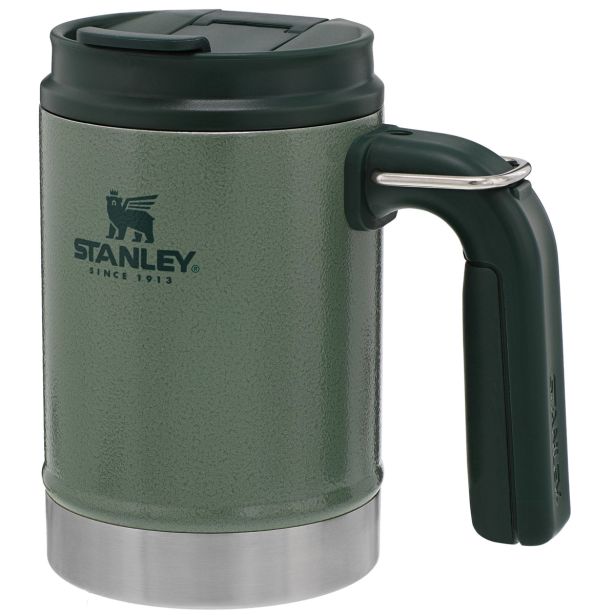 STANLEY THE BIG GRIP CAMP MUG 0.47L, HAMMERTONE ZELENA, VAKUUMSKO IZOLIRANA SKODELICA
