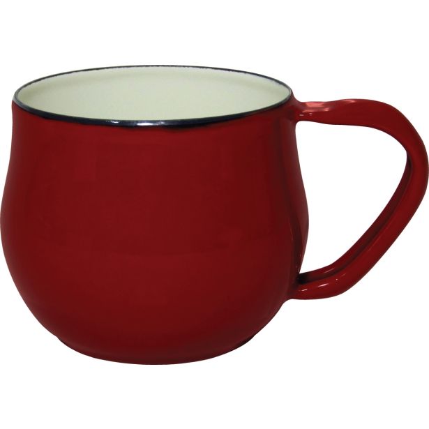 POSODA ZA TOPLE NAPITKE ENAMELIE SKODELICA 8 CM RUBINO EMAJLIRANA