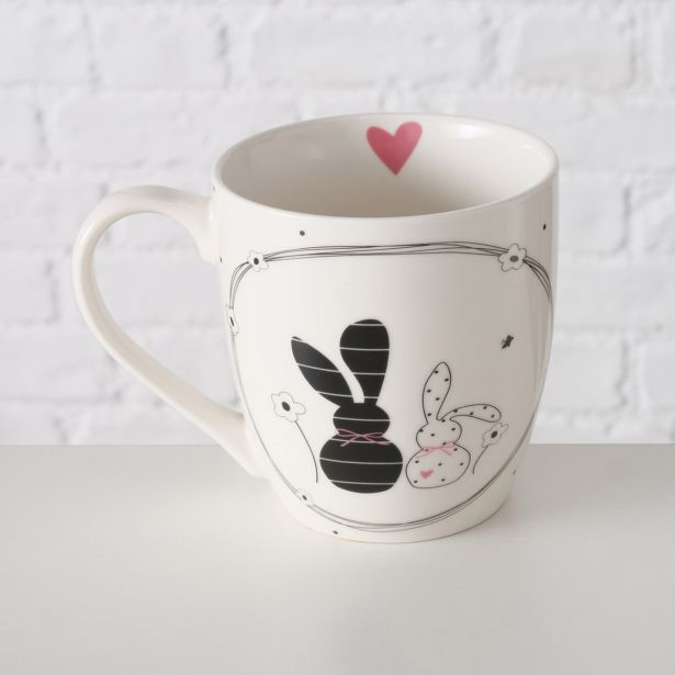 SKODELICA / LONČEK BOLTZE HAPPY, BEL Z VZORCEM, 400 ML, SORT.