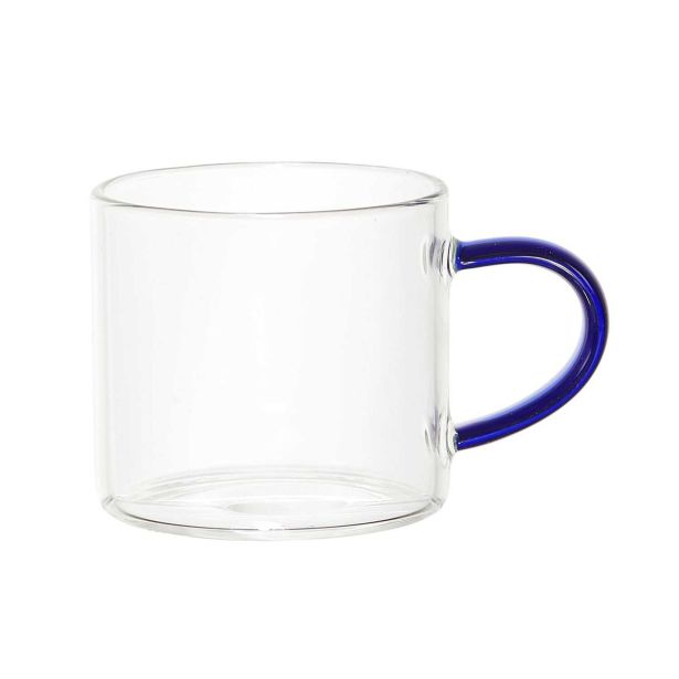 SKODELICA / LONČEK HOME DECO 150ML STEKLENA ZA ESPRESO OBARVAN ROČAJ